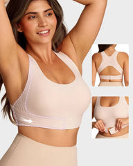 JR17 Front Closure Cross-Back Wireless Posture Bra