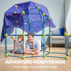 Fort Building Kit for Kids 81 Pcs Creative Construction Toy Kids Tunnel