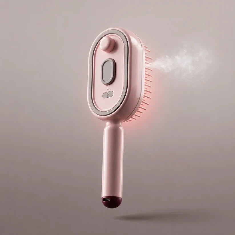 NISMACURATED™ Steam Mist Brush — Detangle, Hydrate & Smooth Any Hair Type