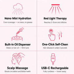 NISMACURATED™ Steam Mist Brush — Detangle, Hydrate & Smooth Any Hair Type